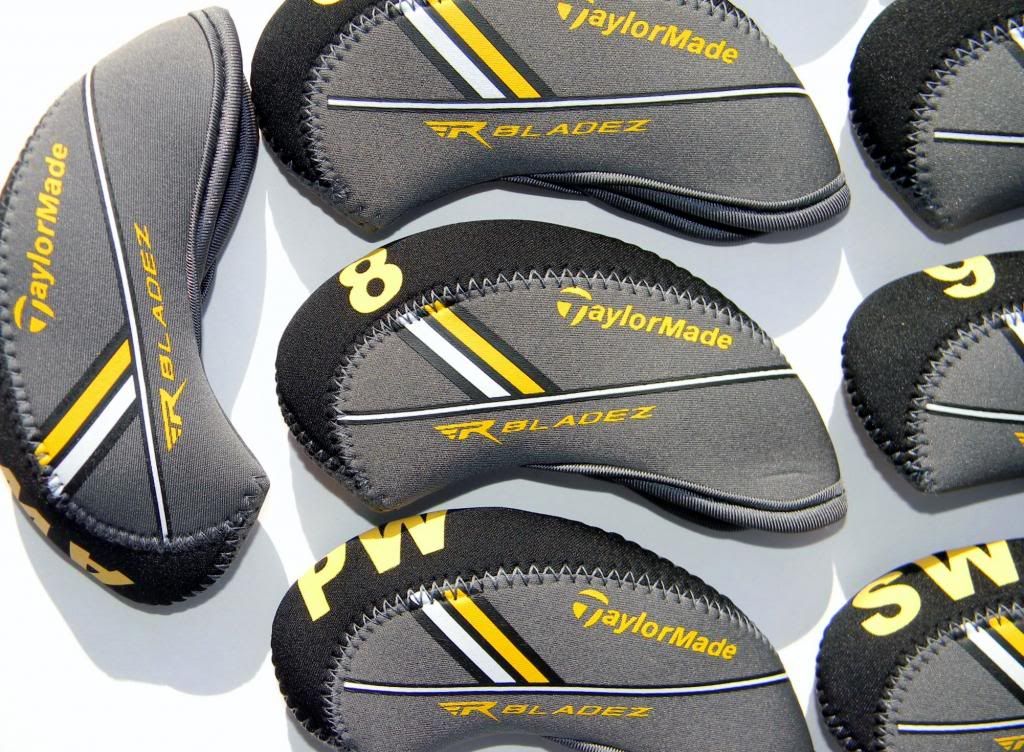 10 Black Grey TaylorMade RocketBladez Iron Covers Neoprene Golf Headcovers