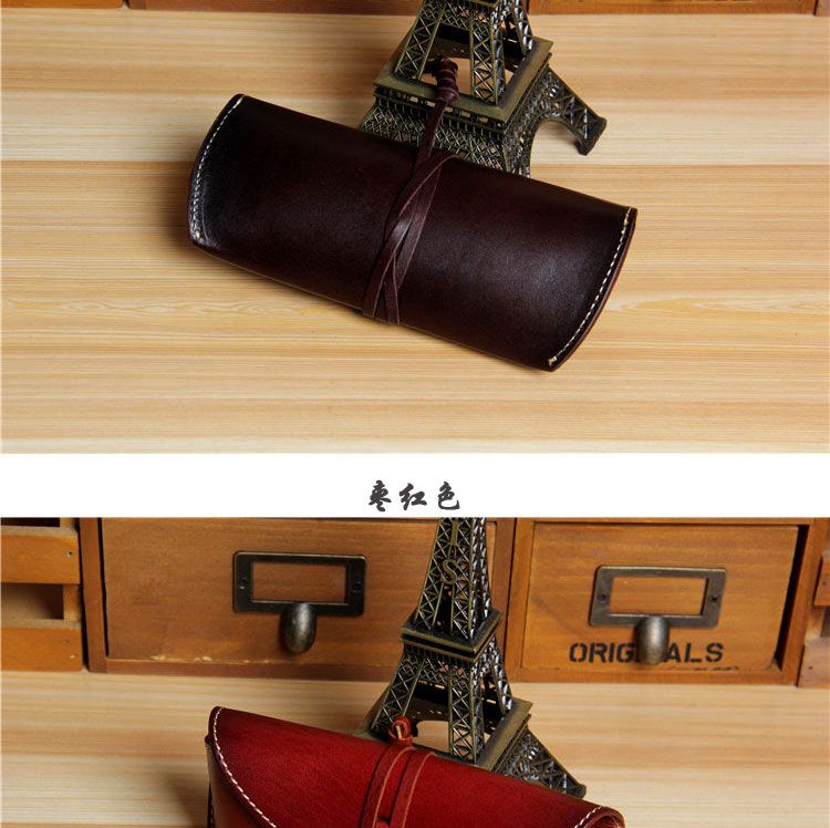 Handmade Mens Womens Real Leather Eye Glasses Case Fashion Sunglasses