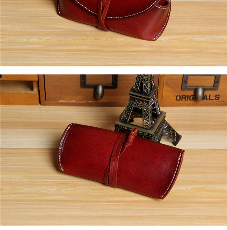 Handmade Mens Womens Real Leather Eye Glasses Case Fashion Sunglasses