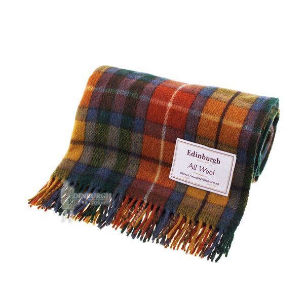 EDINBURGH PURE WOOL SCOTTISH TARTAN RUG / BLANKET / THROW 15