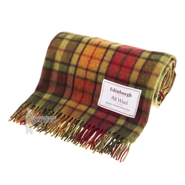 EDINBURGH PURE WOOL SCOTTISH TARTAN RUG / BLANKET / THROW 15