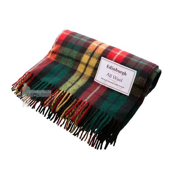 EDINBURGH PURE WOOL SCOTTISH TARTAN RUG / BLANKET / THROW 15