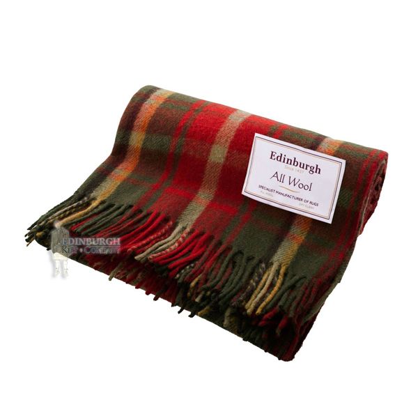 EDINBURGH PURE WOOL SCOTTISH TARTAN RUG / BLANKET / THROW 15