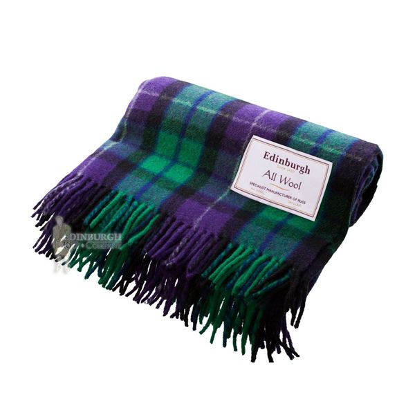 EDINBURGH PURE WOOL SCOTTISH TARTAN RUG / BLANKET / THROW 15