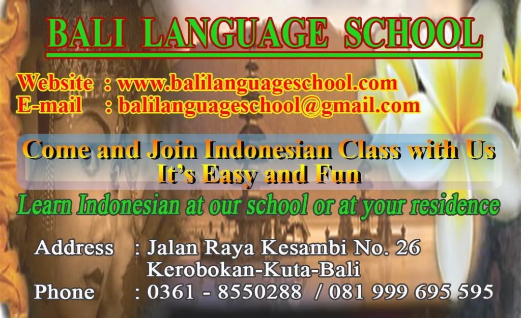 Learn Indonesian in Bali
