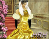 HRH Gold Silk Ball Gown