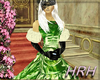 HRH Green Silk Ball Gown