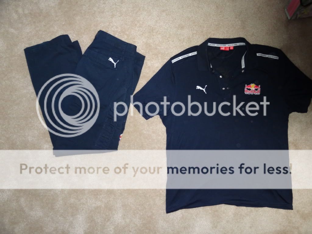 PUMA Red Bull Racing Team Polo and Cargo Pants  