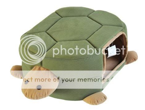 W07 Green Turtle Shaped Pet Cat Dog Bed House Sofa 2 Uses Free Gifts